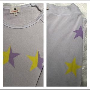 2-pc Set SUNDRY Star Top & Drawstring Jogger Sweat Pant M